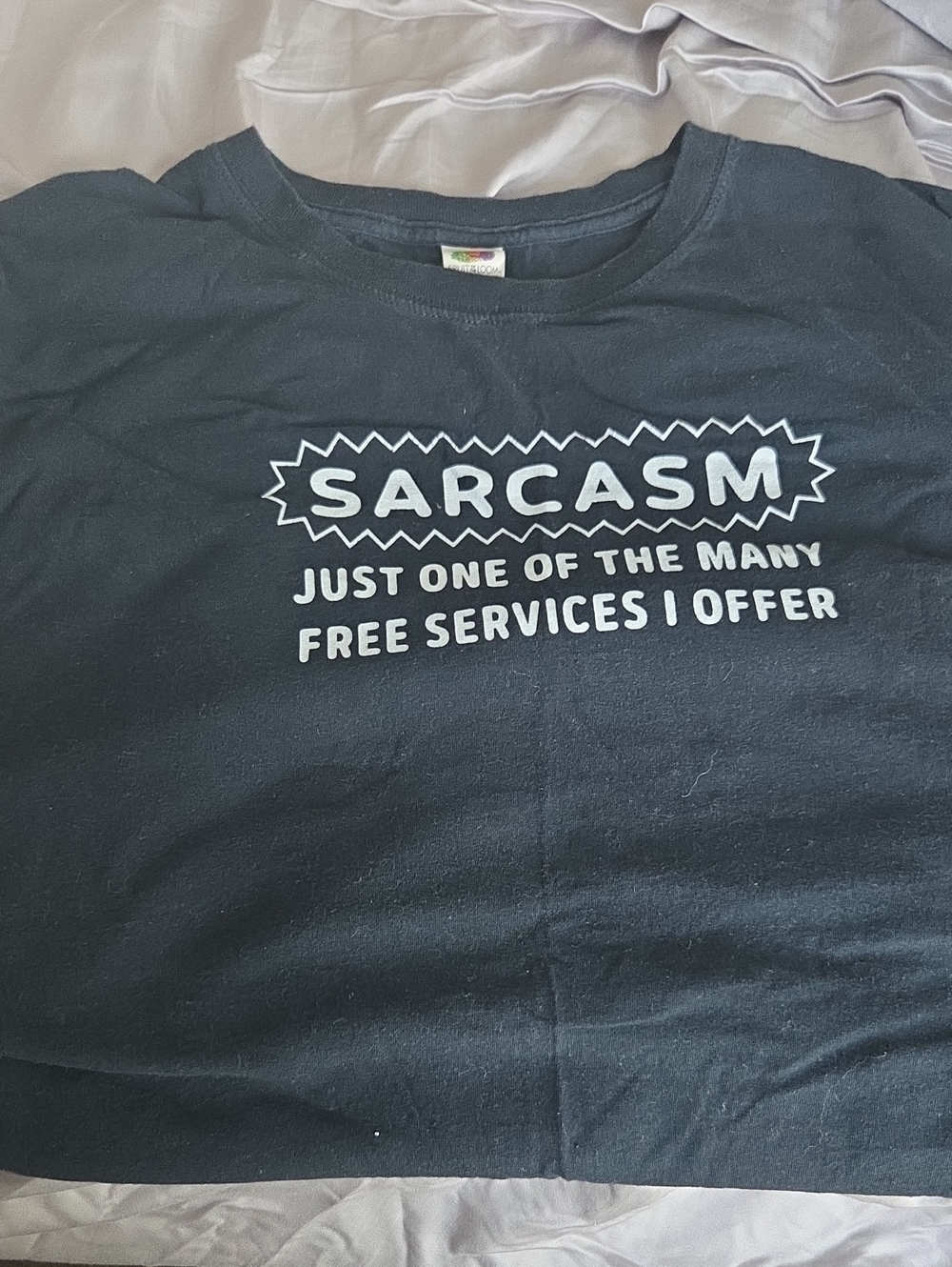 Black 'Sarcasm' Graphic Tee - Casual Men’s Shirt
